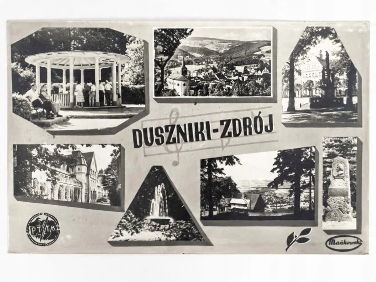 DUSZNIKI-ZDRÓJ - KOLAŻ ZDJĘĆ Z MIEJSCOWOŚCI LATA 50. / 60. PRL