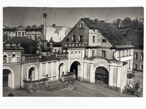 WAMBIERZYCE - FRAGMENT MIASTA PRZED BAZYLIKĄ LATA 60. PRL