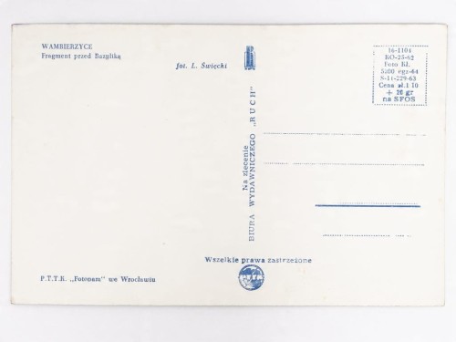 WAMBIERZYCE - FRAGMENT MIASTA PRZED BAZYLIKĄ LATA 60. PRL
