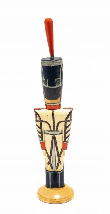 STARA ROSYJSKA DREWNIANA FIGURKA - ŻOŁNIERZ, BITWA POD BORODINO 1812