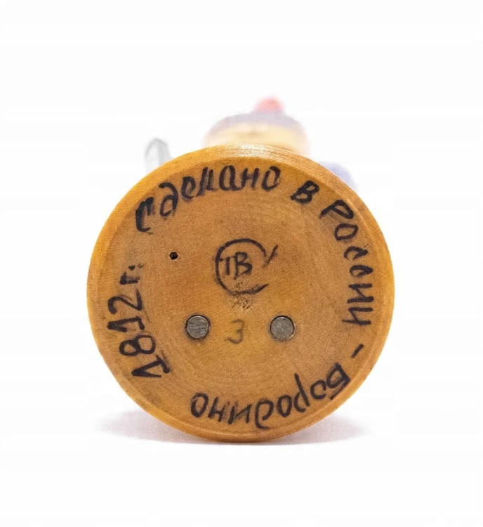 STARA ROSYJSKA DREWNIANA FIGURKA - ŻOŁNIERZ, BITWA POD BORODINO 1812