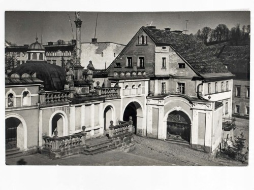 WAMBIERZYCE - FRAGMENT MIASTA PRZED BAZYLIKĄ LATA 60. PRL