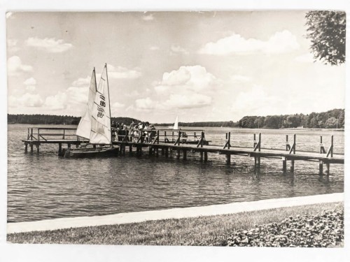 SZCZECINEK - PRZYSTAŃ NAD JEZIOREM TRZESIECKO 1970 PRL