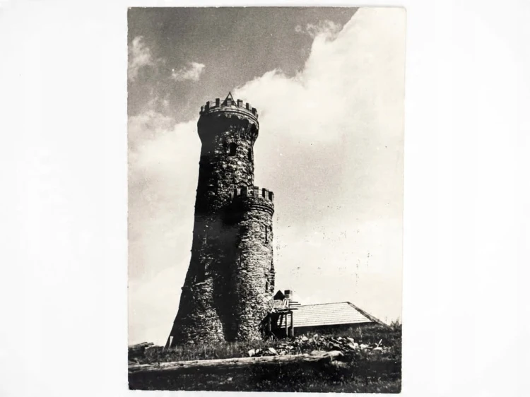 MIĘDZYGÓRZE - WIEŻA WIDOKOWA NA ŚNIEŻNIKU KŁODZKIM 1962 PRL