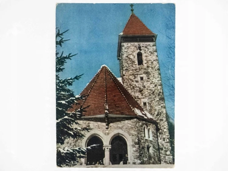 MIĘDZYGÓRZE - DAWNY KOŚCIÓŁ EWANGELICKI OBECNIE KOŚCIÓŁ PW. ŚW. KRZYŻA PRL