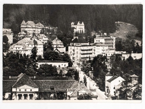 KRYNICA-ZDRÓJ - PANORAMA Z WIDOKIEM NA UZDROWISKO 1963 PRL