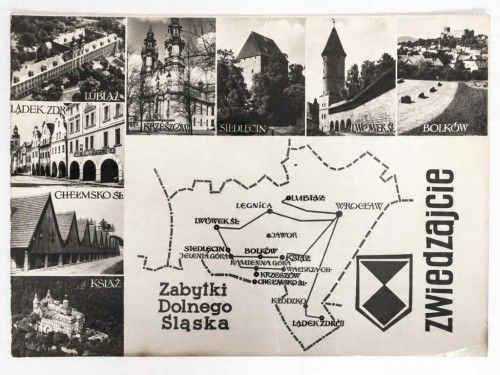 DOLNY ŚLĄSK - ZABYTKI ZAMKI OBIEKTY WAROWNE I SAKRALNE 1963 PRL