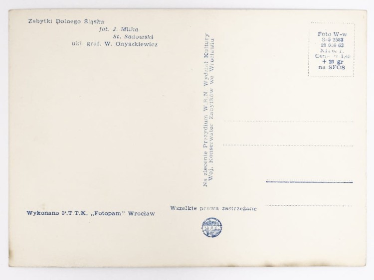 DOLNY ŚLĄSK - ZABYTKI ZAMKI OBIEKTY WAROWNE I SAKRALNE 1963 PRL