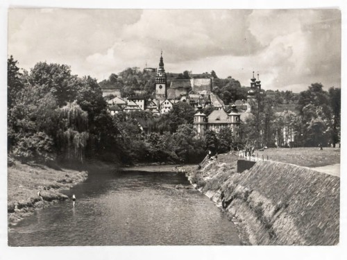 KŁODZKO - PANORAMA Z WIEŻĄ RATUSZOWĄ I KOŚCIOŁEM MB RÓŻAŃCOWEJ LATA 60. PRL