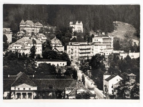 KRYNICA-ZDRÓJ - PANORAMA Z WIDOKIEM NA UZDROWISKO LATA 60. PRL