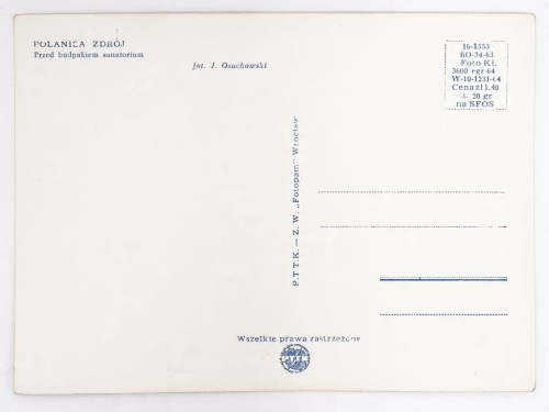 POLANICA-ZDRÓJ - PRZED BUDYNKIEM SANATORIUM WIELKA PIENIAWA LATA 60. PRL