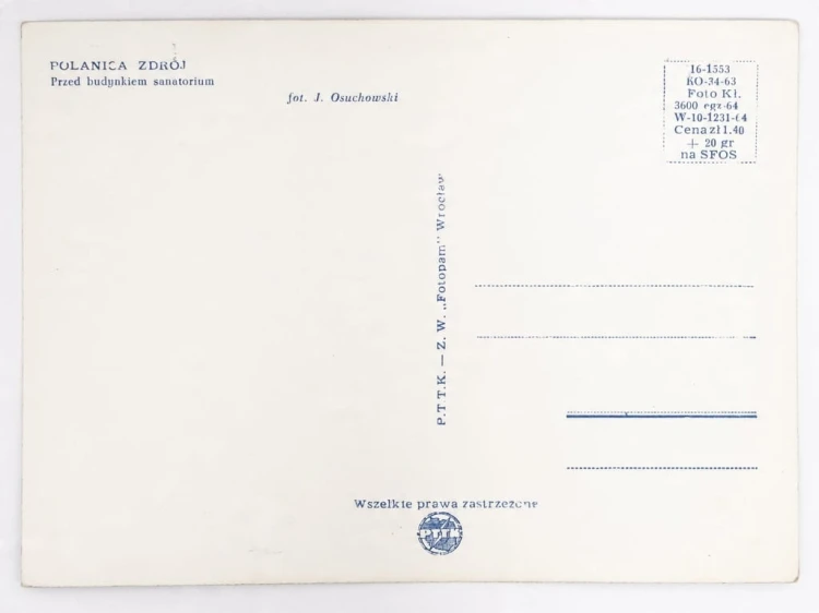 POLANICA-ZDRÓJ - PRZED BUDYNKIEM SANATORIUM WIELKA PIENIAWA LATA 60. PRL