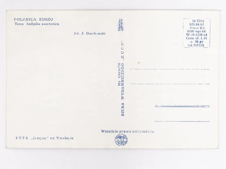 POLANICA-ZDRÓJ - TARAS BUDYNKU SANATORIUM WIELKA PIENIAWA LATA 60. PRL