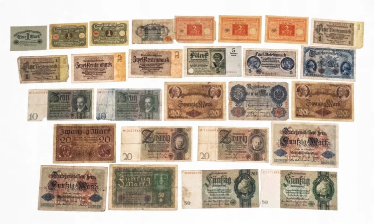 NIEMCY - ZESTAW BANKNOTÓW 1908 - 1937 (nr 1)