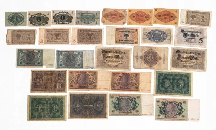 NIEMCY - ZESTAW BANKNOTÓW 1908 - 1937 (nr 1)
