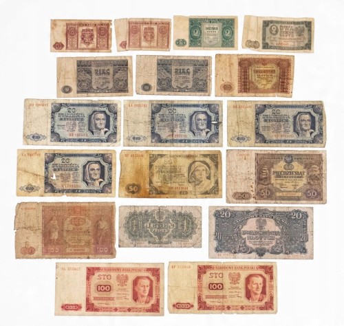 ZESTAW BANKNOTÓW POLSKICH 1944 - 1948 (nr 10)