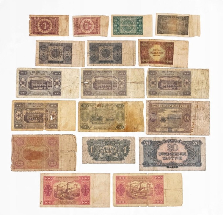 ZESTAW BANKNOTÓW POLSKICH 1944 - 1948 (nr 10)