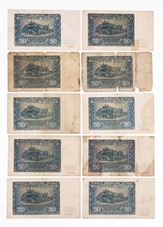 ZESTAW BANKNOTÓW 50 ZŁ 1941 (nr 7)