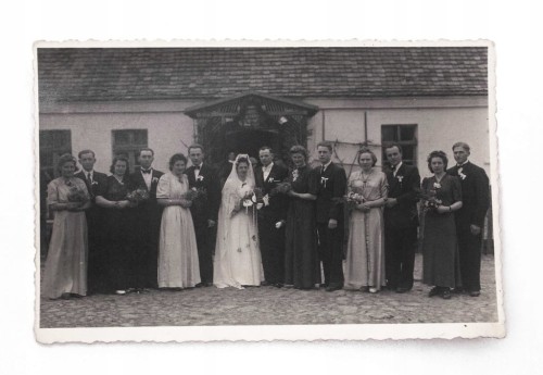 STARA FOTOGRAFIA - ŚLUB, WESELA, MŁODA PARA