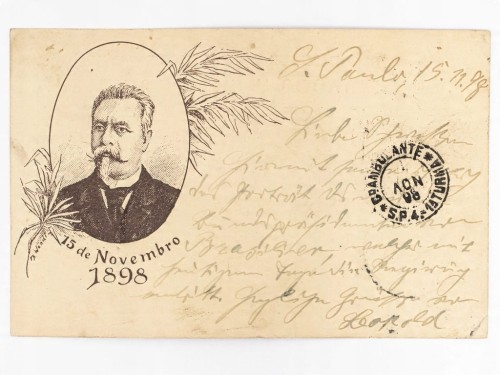 POCZTÓWKA - MANUEL FERRAZ DE CAMPOS SALES SAO PAULO / WSCHOWA 1898 BRAZYLIA