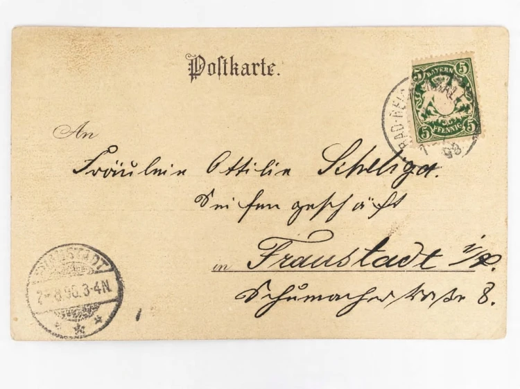 STARA POCZTÓWKA - POZDROWIENIA Z GÓR NIEMIECCY FLISACY WSCHOWA 1898 NIEMCY