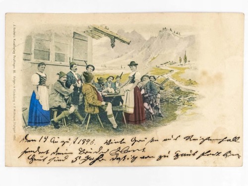 STARA POCZTÓWKA - NIEMCY W STROJACH LUDOWYCH WSCHOWA 1898