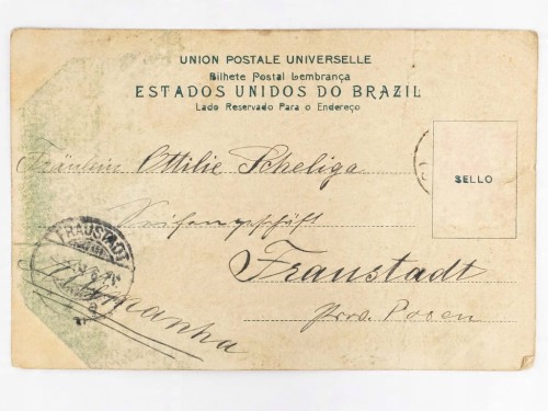 POCZTÓWKA - ZAŁOŻENIE SAO VICENTE BENEDITO CALIXTO BRAZYLIA / WSCHOWA 1904
