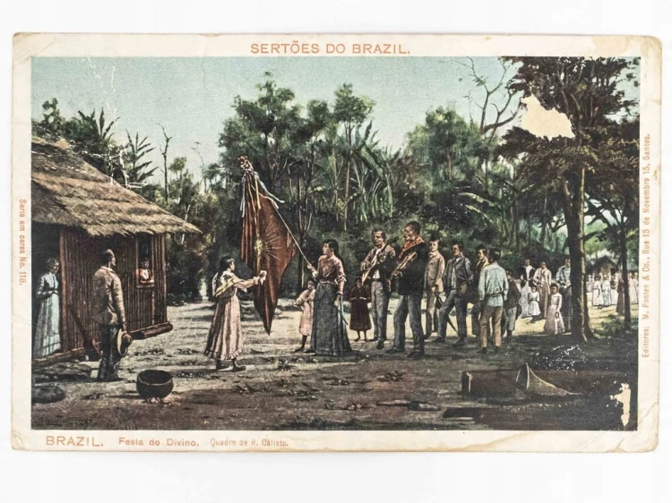 STARA POCZTÓWKA - BOSKA UCZTA BENEDITO CALIXTO BRAZYLIA / WSCHOWA 1920