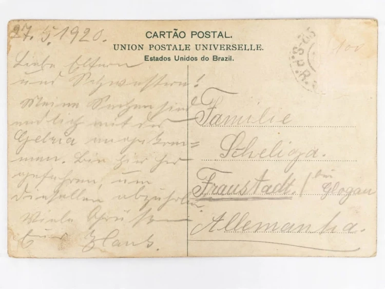 STARA POCZTÓWKA - BOSKA UCZTA BENEDITO CALIXTO BRAZYLIA / WSCHOWA 1920