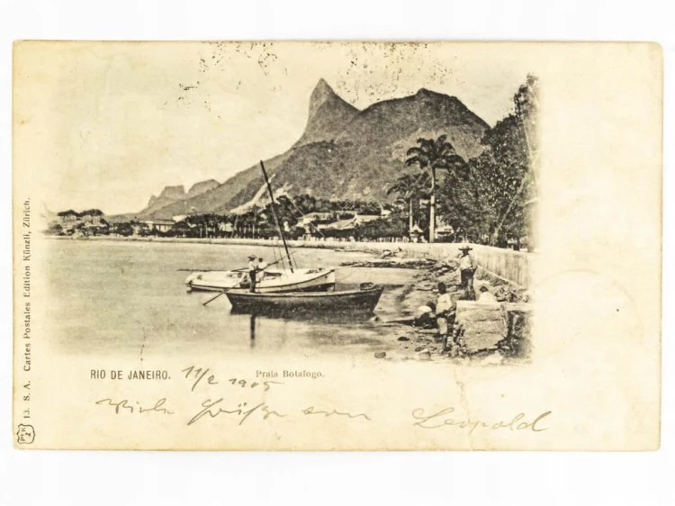 RIO DE JANEIRO - RYBACY PRZY PLAŻY BOTAFOGO BRAZYLIA / WSCHOWA 1905