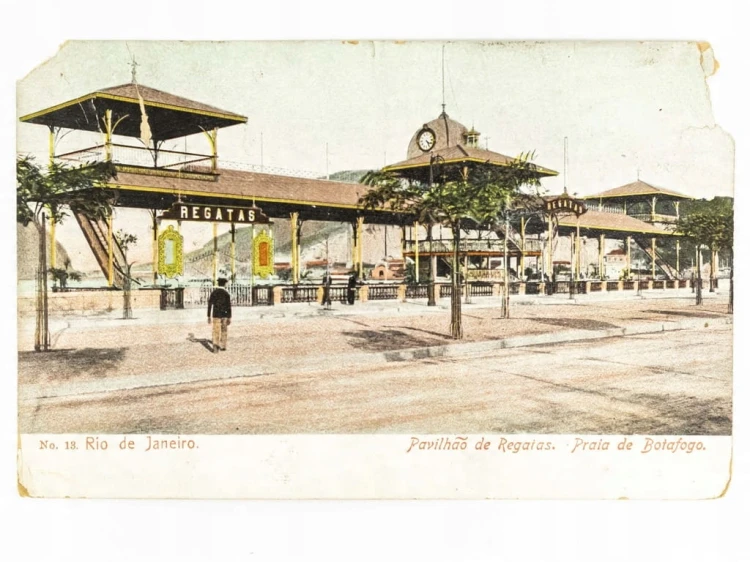 RIO DE JANEIRO - PLAŻA BOTAFOGO PAWILON REGATOWY BRAZYLIA / WSCHOWA 1907