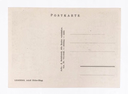 LWÓW - POMNIK SOBIESKIEGO, PLAC HITLERA, OKUPACJA l. 40