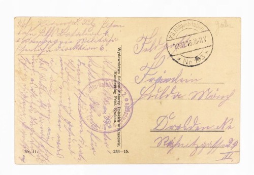 LWÓW - PLAC MARIACKI, TRAMWAJ, BRYCZKA, FELDPOST 1916