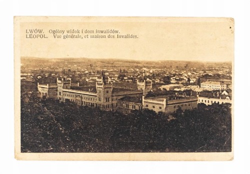 LWÓW - PANORAMA MIASTA, DOM INWALIDÓW, FELDPOST 1915