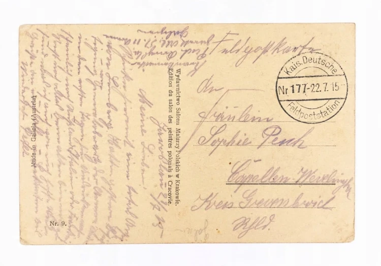 LWÓW - PANORAMA MIASTA, DOM INWALIDÓW, FELDPOST 1915