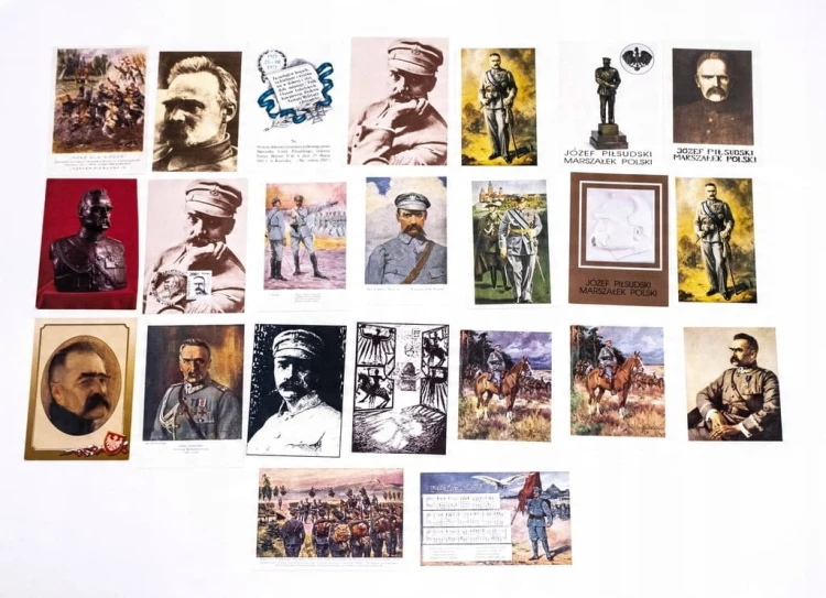 ZESTAW STARYCH POCZTÓWEK PATRIOTYCZNYCH - JÓŻEF PIŁSUDSKI