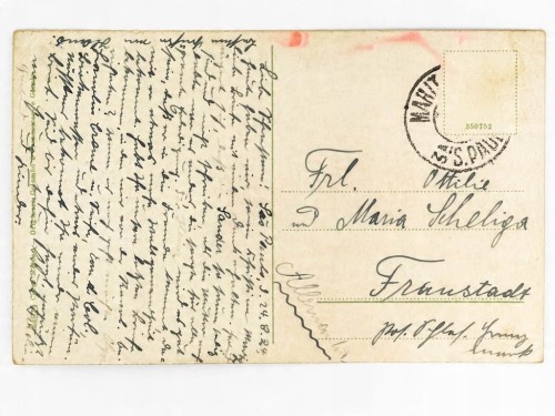 SAO PAULO - TRAMWAJ PRZED URZĘDEM PODATKOWYM BRAZYLIA / WSCHOWA 1924