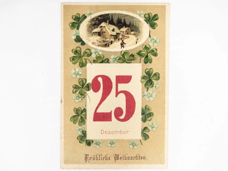 POCZTÓWKA ŚWIĄTECZNA - KARTKA Z KALENDARZA HAMBURG-EIMSBÜTTEL 1913 NIEMCY