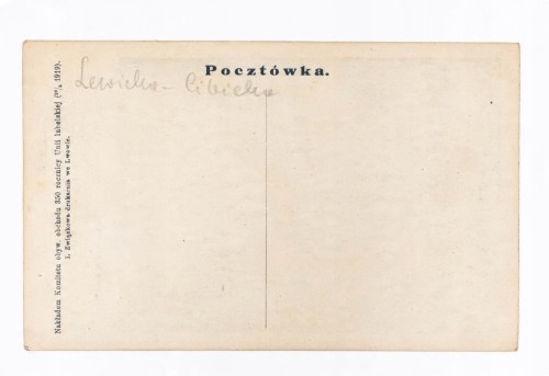 LWÓW - ZAŁOŻENIE KAMIENIA WĘGIELNEGO POD KUPIEC UNII LUBELSKIEJ 1869 (1919)