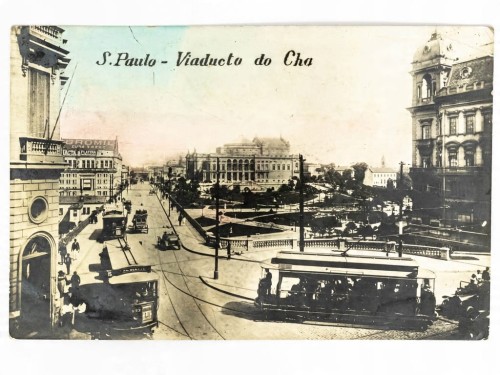 SAO PAULO - WIADUKT HERBACIANY Z TRAMWAJEM BRAZYLIA / WSCHOWA 1921