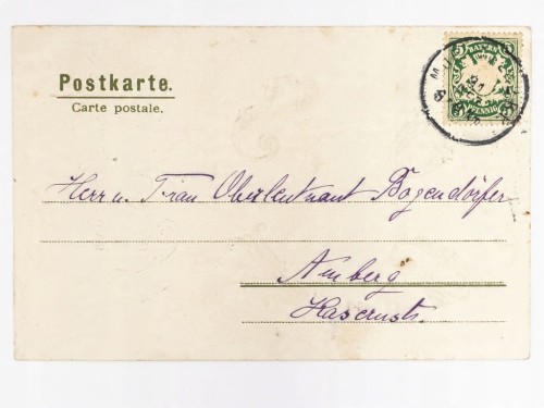 STARA POCZTÓWKA NOWOROCZNA - KONICZYNA Z ŻYCZENIAMI NIEMCY 1902