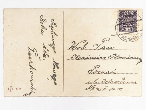 STARA POCZTÓWKA NOWOROCZNA - KONICZYNA Z DZWONECZKIEM POZNAŃ 1932 II RP