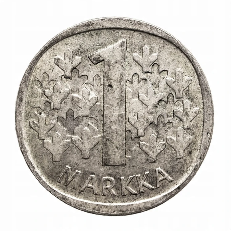 Finlandia 1 marka, 1964 rok, srebro.