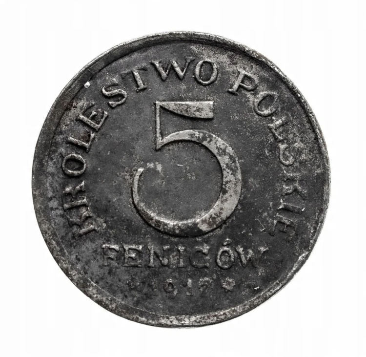5 PF 1917 ROK KRÓLESTWO POLSKIE st.3