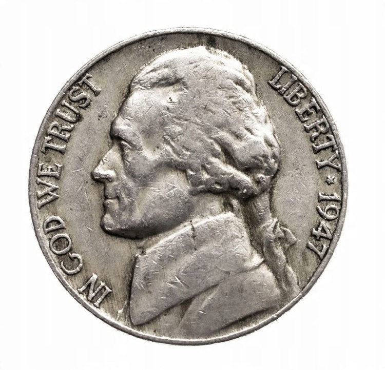 Stany Zjednoczone Ameryki (USA), 5 centów 1947, Filadelfia
