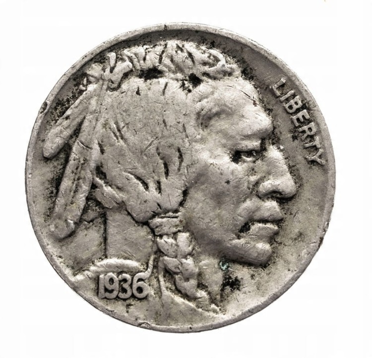 Stany Zjednoczone Ameryki (USA), 5 centów 1936, Filadelfia