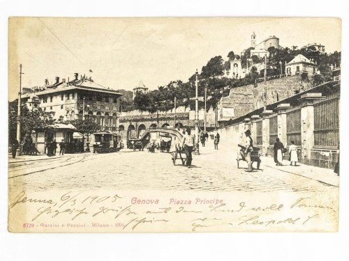 GENUA - PLAC KSIĄŻĘCY PIAZZA DEL PRINCIPE WŁOCHY / WSCHOWA 1905
