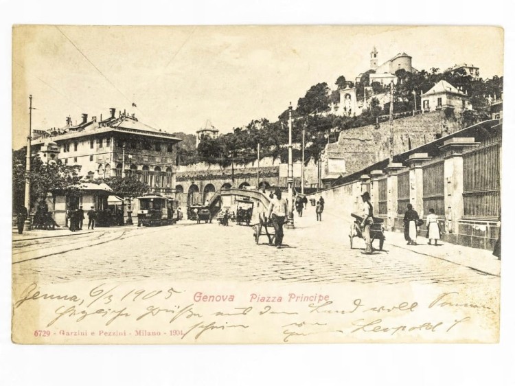 GENUA - PLAC KSIĄŻĘCY PIAZZA DEL PRINCIPE WŁOCHY / WSCHOWA 1905