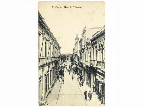 SAO PAULO - ULICA SKARBÓW RUA DO THESOURO BRAZYLIA / WSCHOWA 1914
