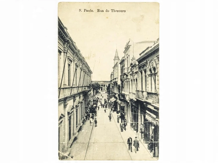 SAO PAULO - ULICA SKARBÓW RUA DO THESOURO BRAZYLIA / WSCHOWA 1914